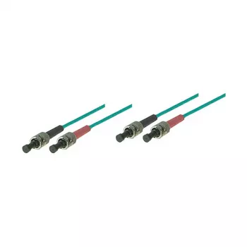 komutācijas kabelis LWL Duplex OM3 (Multimode, 50/125) ST/ST, LSZH, 0,5m, Good Connections®
