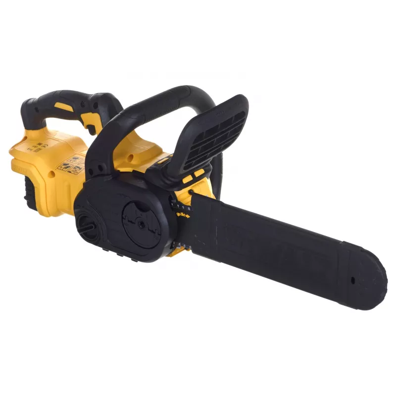 Motorzāģis DeWalt DCM565P1 — bezvadu, 30 cm sliedes, 5 Ah akumulators, 0,12 L eļļas tvertne