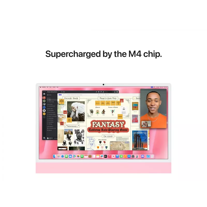 iMac 24 Retina 4.5k Display M4, rozā, M4 (8-CPU/8-GPU), 16GB, 256GB, vācu, bez Gigabit Ethernet, Magic pele, MWUG3D/A