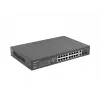 Nepārvaldāms slēdzis LANBERG RSFE-16P-2C-150 — 18 portu Gigabit, 16 PoE+/2 SFP, 150 W kopā, 1U statīvs, metāls, melns