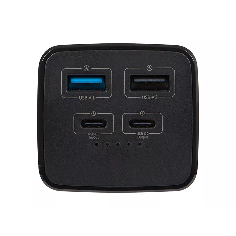 BLOW PB20G 20000 mAh pārnēsājams ārējais akumulators PD 65W, USB-C ieeja/izeja, 2x USB-A izejas, melns