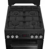 Brīvi stāvoša plīts BEKO FSM52331DBDS, gāzes plīts virsma 4 degļi (2900/2000/2000/1000 W), elektriskā cepeškrāsns 60 L, 60 cm, energoefektivitātes klase A, melna