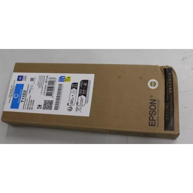 Tintes kasetne Epson C13T11D240 XL ciāna — viens gab. iepakojumā, saderīga ar WorkForce Pro WF‑C5890DWF / WF‑C5390DW, bojāts iepakojums