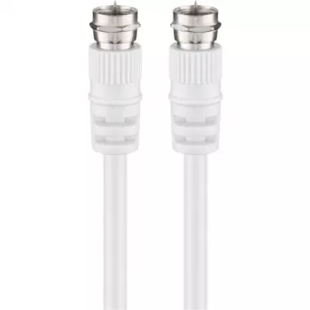 Wentronic Goobay SAT savienojuma kabelis, balts, 5 m - F-spraudnis F-spraudnis (11725)