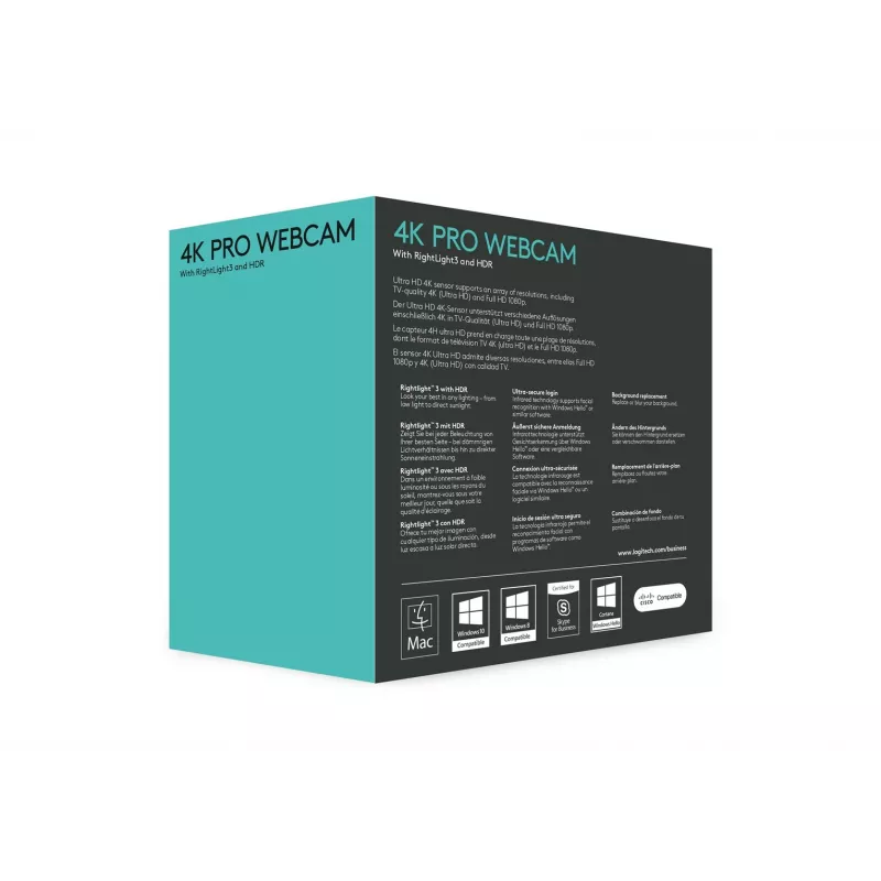 Webkamera Logitech BRIO ULTRA HD PRO 13 MP 4096x2160 USB 3.2