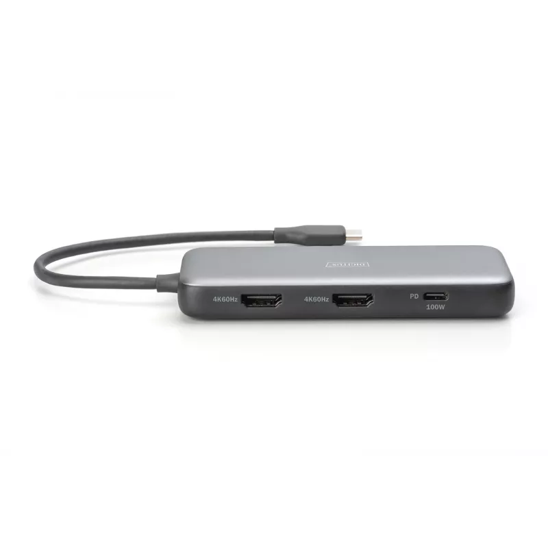 USB-C dokstacija Digitus DA-70915 8 portu 100W Power Delivery
