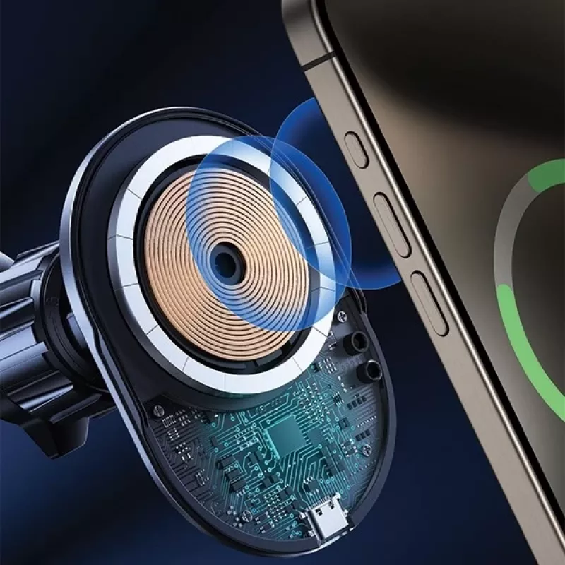 Auto turētājs MagSafe 15W indukcijas melns