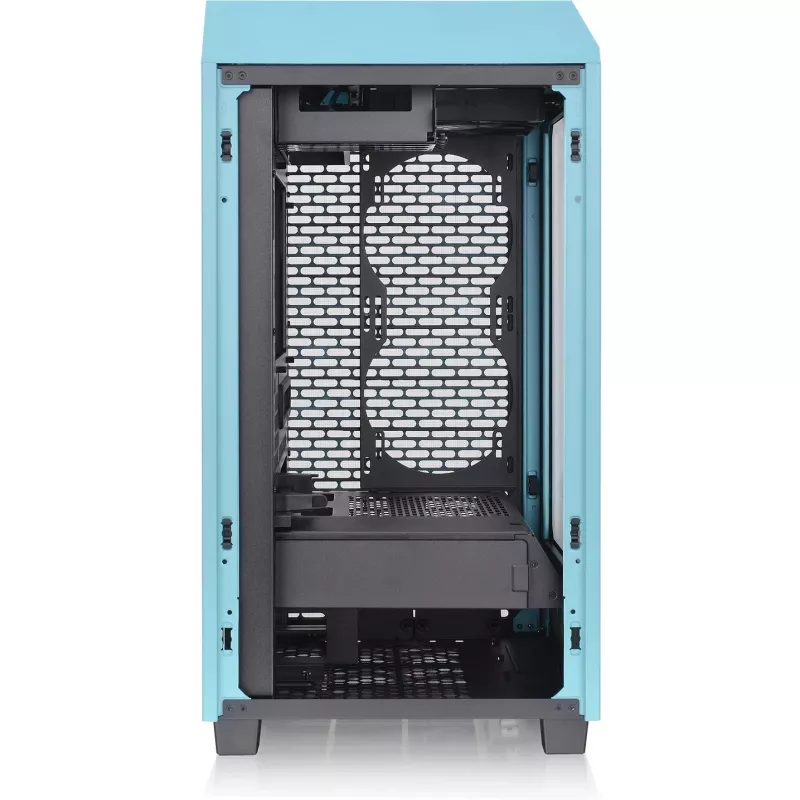 Thermaltake The Tower 200 tirkīza rūdīts stikls