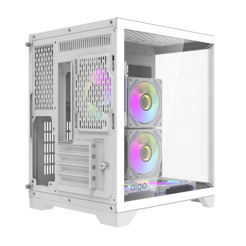 Darflash FT350 datora korpuss + 5 aRGB ventilatori (balts)