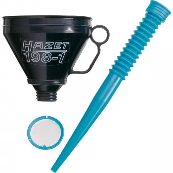 HAZET 198-1 - Schwarz - Blau - Polypropylen (PP) - Edelstahl - Motoröl - Treibstoff - 16,5 cm - 480 mm - 146 g