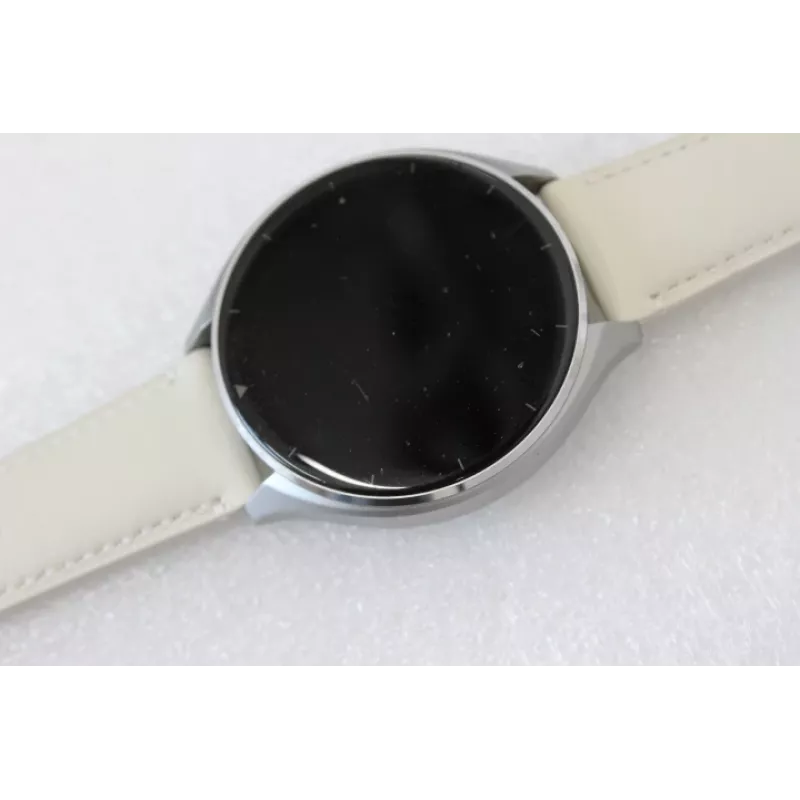 IZPĀRDOTS. Xiaomi Watch 2 Titan pelēks korpuss ar baltu ādas siksniņu | IZPĀRDOTS. Xiaomi Watch 2 Titan | Viedpulkstenis | GPS (satelīts) | AMOLED | 1,43 collas | LIETOTS, SKRĀPĒJUMI UZ EKRĀNA A