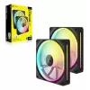 CORSAIR iCUE Link LX140 ARGB 140 mm korpusa ventilatori - 2 gab. komplekts, melns