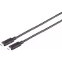USB kabelis S/CONN 30-41045 USB 3.2 Gen 2 3 m USB C melns