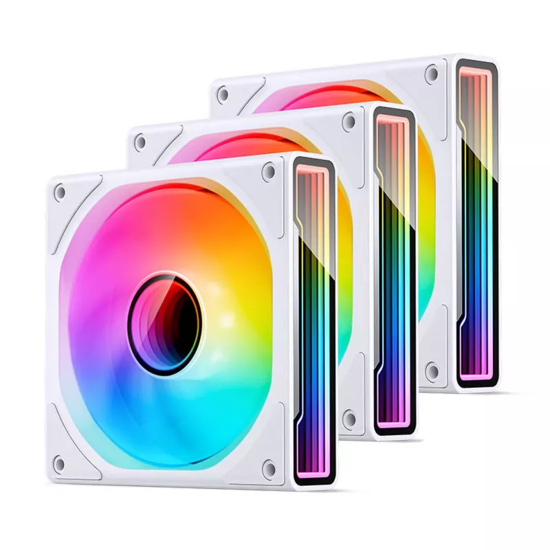 Dzesēšanas ventilators Jonsbo ZK-120W 3in1 A-RGB balts — 120 mm, A-RGB apgaismojums