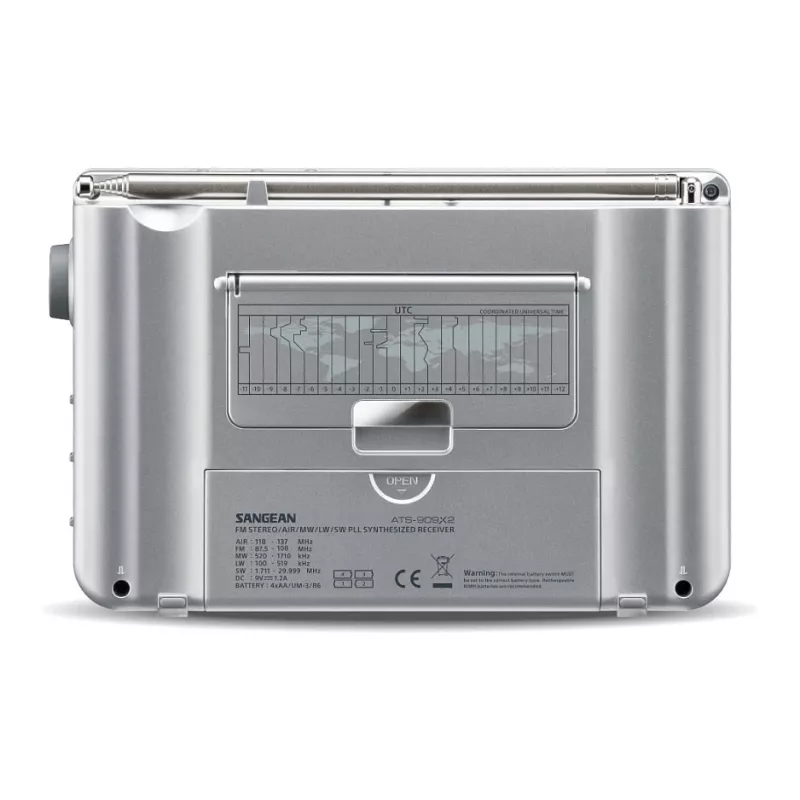Portatīvais radio Sangean ATS-909 X2 — balts — AM FM SW digitālā regulēšana
