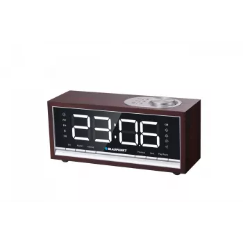 Pārnēsājams radio modinātājpulkstenis BLAUPUNKT CR60BT — FM PLL, Bluetooth, LED displejs, 60 iepriekš iestatītas stacijas, baterija/līdzstrāva, CR2032 rezerves