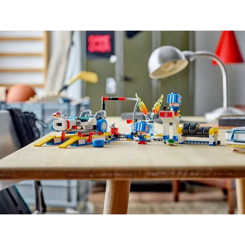 Konstruktora rotaļlieta LEGO komplekts 72035 Super Mario Mario Kart Toad's darbnīca, interaktīvi līmenīši un figūras