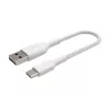 USB kabelis Belkin CAB002BT0MWH 0,15 m USB A USB C Balts
