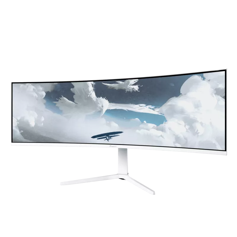 Izliekts monitors Arozzi Nova 49 collas (124.5 cm) Dual QHD 5120×1440 LED VA, 32:9, 4 ms, USB centrmezgls, skaļruņi, balts