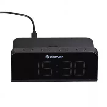Digitālais modinātājpulkstenis Denver ECQ-103MK2 Melns LED displejs Ar bateriju darbināms