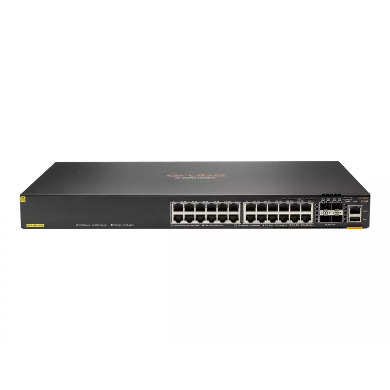 Pārvaldāms slēdzis HPE Aruba Networking CX 6200F 24G PoE 4SFP+ 370W