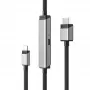 ALOGIC ULCHDPD01-SGR video kabeļa adapteris 1 m USB Type-C HDMI + USB sudrabains