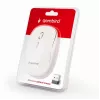 Bezvadu pele GEMBIRD MUSW-4B-01-W, piemērota abām rokām, optiskā 1600 DPI, 4 pogas, RF bezvadu, balta