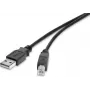 USB 2.0 kabelis Renkforce 1487688, 0,3 m, melns, zeltīti kontakti