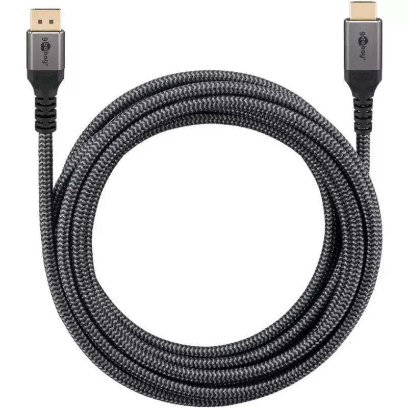 Goobay 65270 Video kabeļa adapteris 3 m DisplayPort HDMI Pelēks (65270)