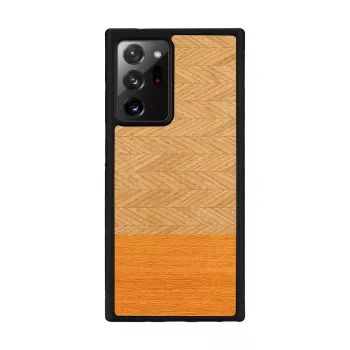Aizsargājošs tālruņa maciņš man and wood Galaxy Note 20 Ultra skujiņas rakstā oranži melns