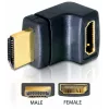 HDMI savienotājs DeLOCK 65072 HDMI spraudnis uz HDMI ligzdu 90° uz augšu