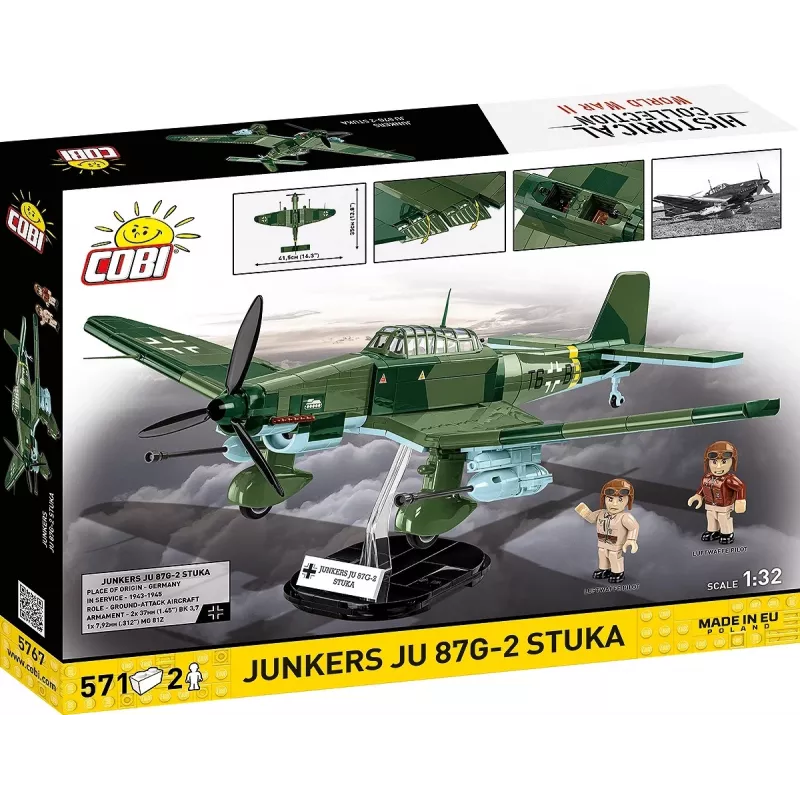 Konstrukciju komplekts Cobi Blocks Junkers JU 87G-2 Stuka 571 gab. modeļa komplekts