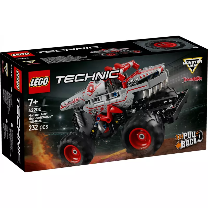 LEGO TECHNIC 42200 Monster Jam™ ThunderROARus™ ar atpakaļgaitas piedziņu