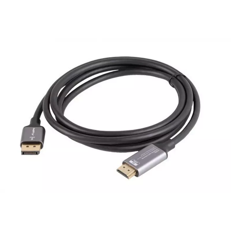 Lanberg CA-DPHD-20CU-0018-BK video kabeļa adapteris 1.8 m DisplayPort HDMI A tipa (standarta) Melns, Sudrabs