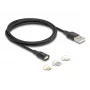 USB kabelis DeLOCK 88165 1 m USB A Melns