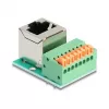 DeLOCK 90653 savienotāju adapteris RJ45 8 kontaktu spaiļu bloks zaļš sudrabains