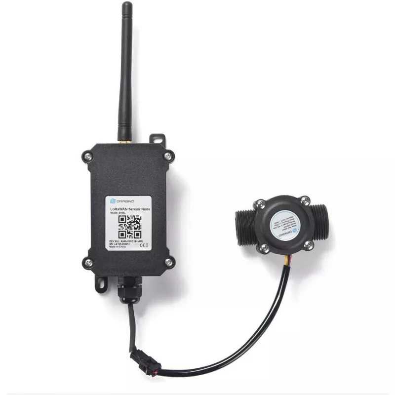 Ūdens plūsmas mērītājs DRAGINO SW3L-EU868 G1/2 DN15 — LoRaWAN, G1/2 savienojums, DN15