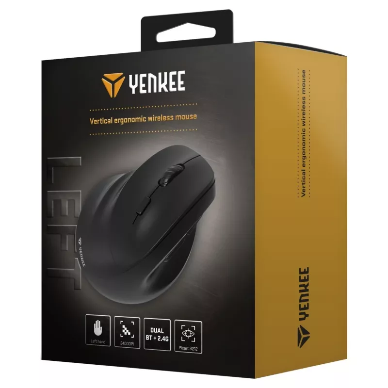 Ergonomiska bezvadu pele kreiļiem, divējāda WL+BT baterija