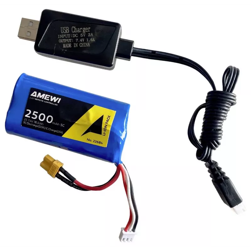 Amewi 22684 Radio vadāms pašizgāzējs 1:14 Elektromotors Li-Ion 2500mAh