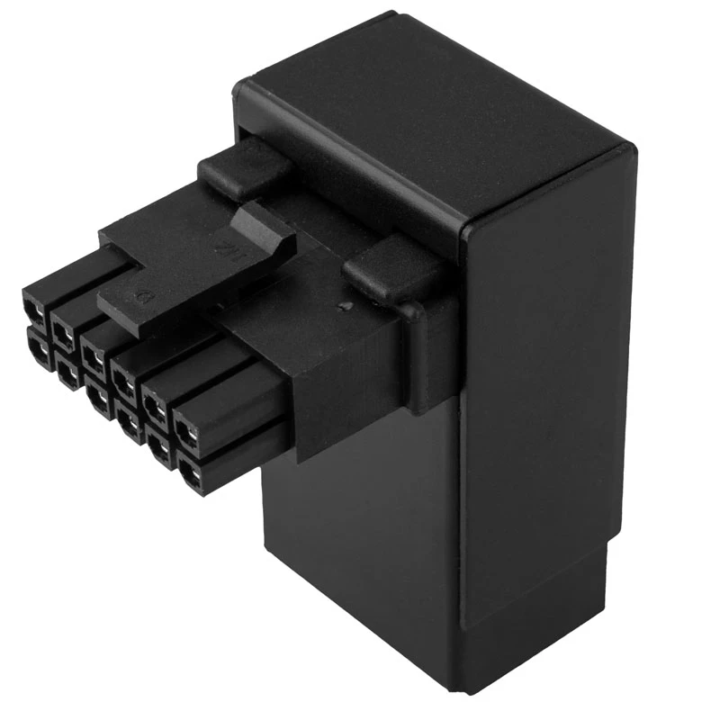 Kolink Core Pro 12V-2x6 90 grādu adapteris — 2. tips, melns