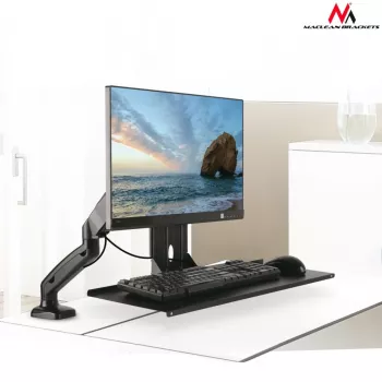 Maclean tastatūras turētājs, monitora stiprinājuma papildinājums, VESA 75x75, 100x100, MC-756