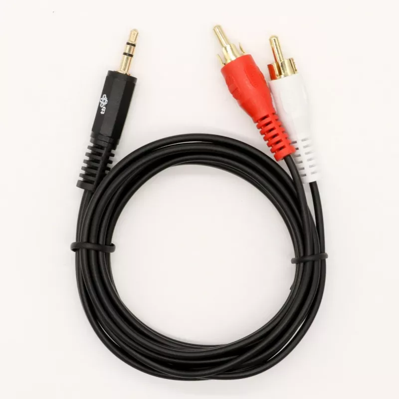 TB kabelis 3,5mm MiniJack -2x RCA M/M 1,5m (AKTBXAJ2RCA150B)