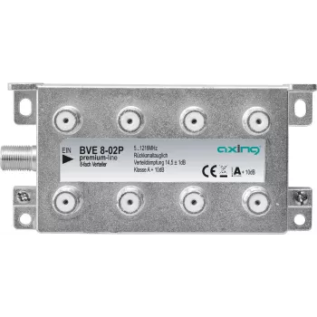 Axing BVE 8-02P - kabeļu sadalītājs - 5 - 1218 MHz - pelēks - A - 14,5 dB - F (BVE802P)