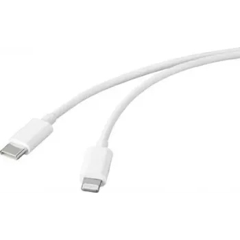 Renkforce USB kabelis USB 2.0 USB-C spraudnis Apple Lightning spraudnis balts (RF-5042728)