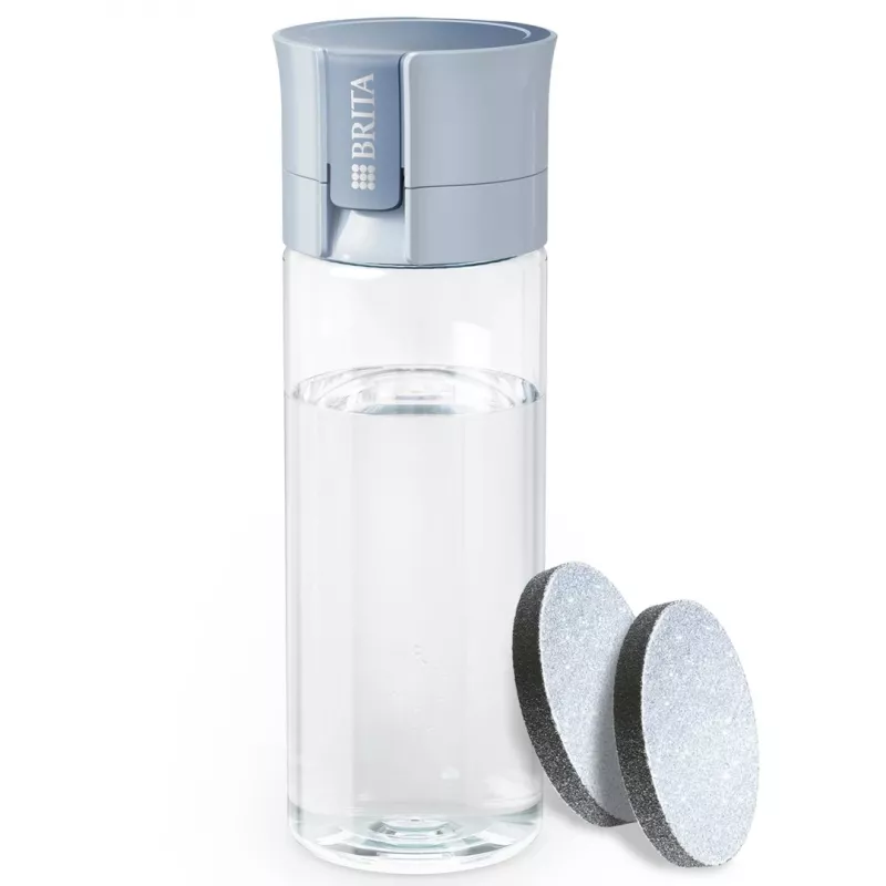 Filtrēšanas pudele BRITA Vital Pastel Blue 600 ml ar 2 MicroDisc filtriem, bez BPA, mazgājama trauku mašīnā