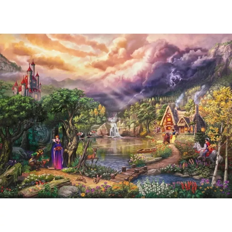 Thomas Kinkade Studios: Disney Dreams Collection- Snow balta and the Queen, puzle 1000 gab.