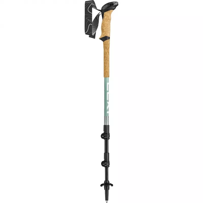 Pārgājiena nūjas Leki Makalu Lite regulējamas 90–125 cm, pelēkzaļas