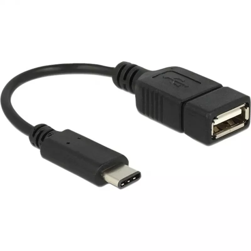 USB kabelis DeLOCK 65579 USB 2.0 0,15 m USB C USB A melns