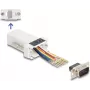 DeLOCK D-Sub 9 kontaktu vīrišķais savienotājs uz RJ45 ligzdu montāžas komplekts balts VGA RJ-45