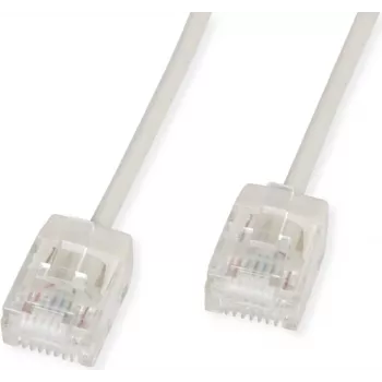 ROLINE UTP komutācijas kabelis Cat.6A īpaši īss RJ45 pelēks 0,5m - Tīkls - UTP (21.15.4400)